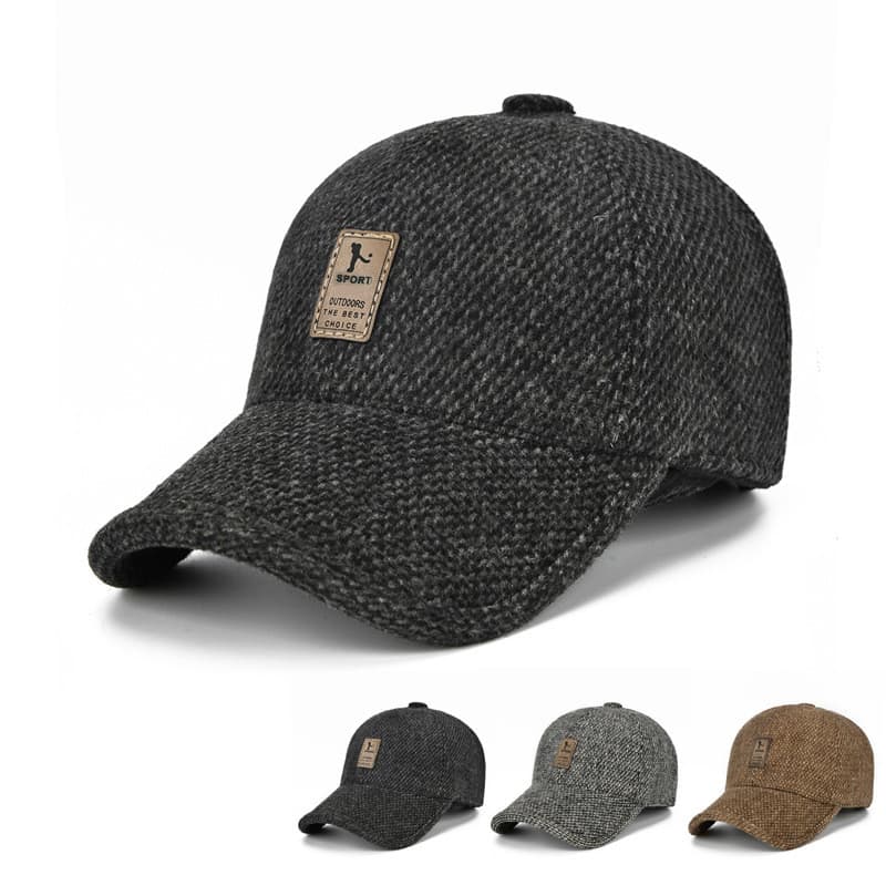 W inverno chapéu de algodão masculino moda esportes ao ar livre boné de beisebol versão coreana Casual quente proteção d