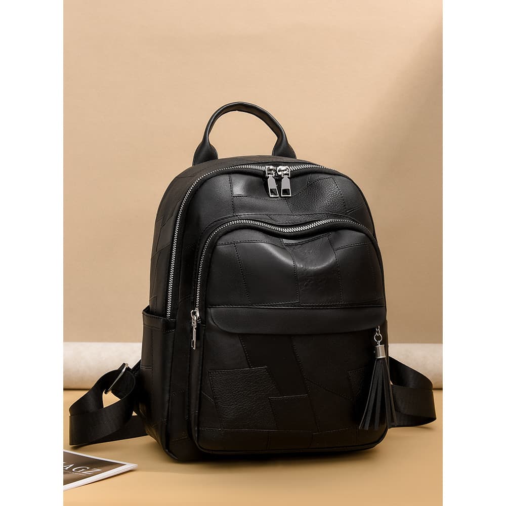 Mochila feminina 2024 novo estilo na moda All-Match leve moda couro macio senhoras pequena mochila de viagem saco de esc