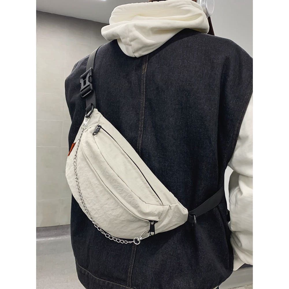 Saco de peito japonês masculino Street Wear simples moda Casual saco do mensageiro multifuncional Muji cintura saco femi