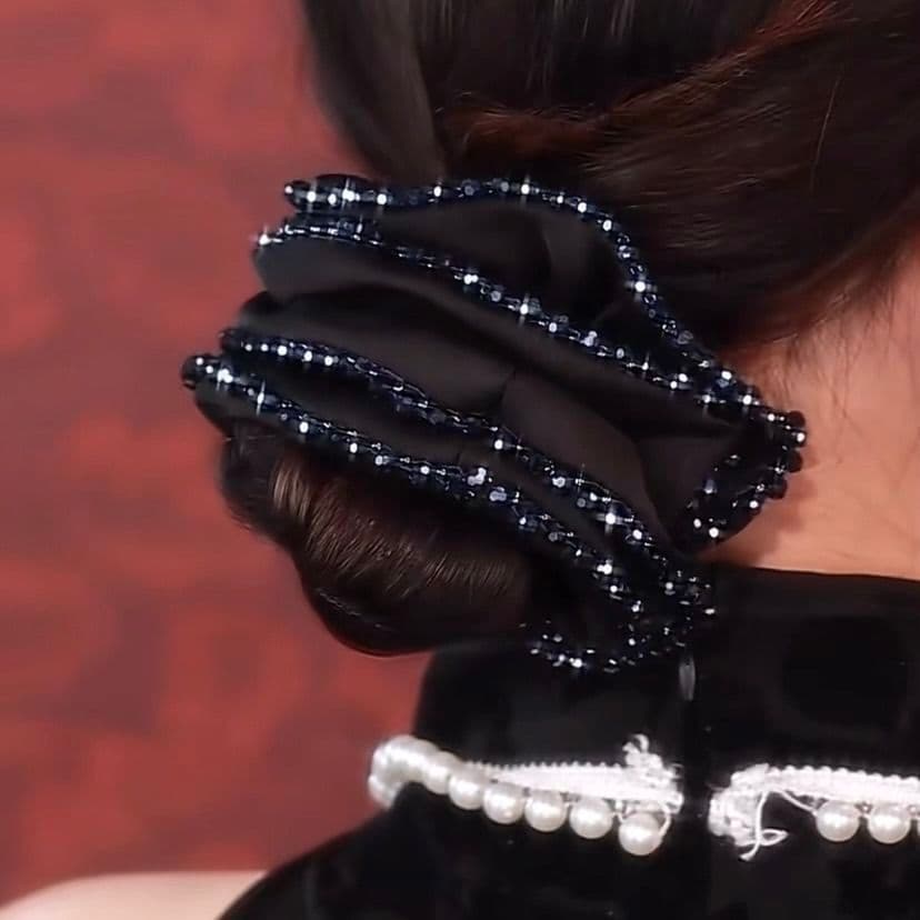 Laço de cabelo elástico de cetim, laço de cabelo Premium, bola, cabeça, flor, cocar de cabelo, laço de cabelo