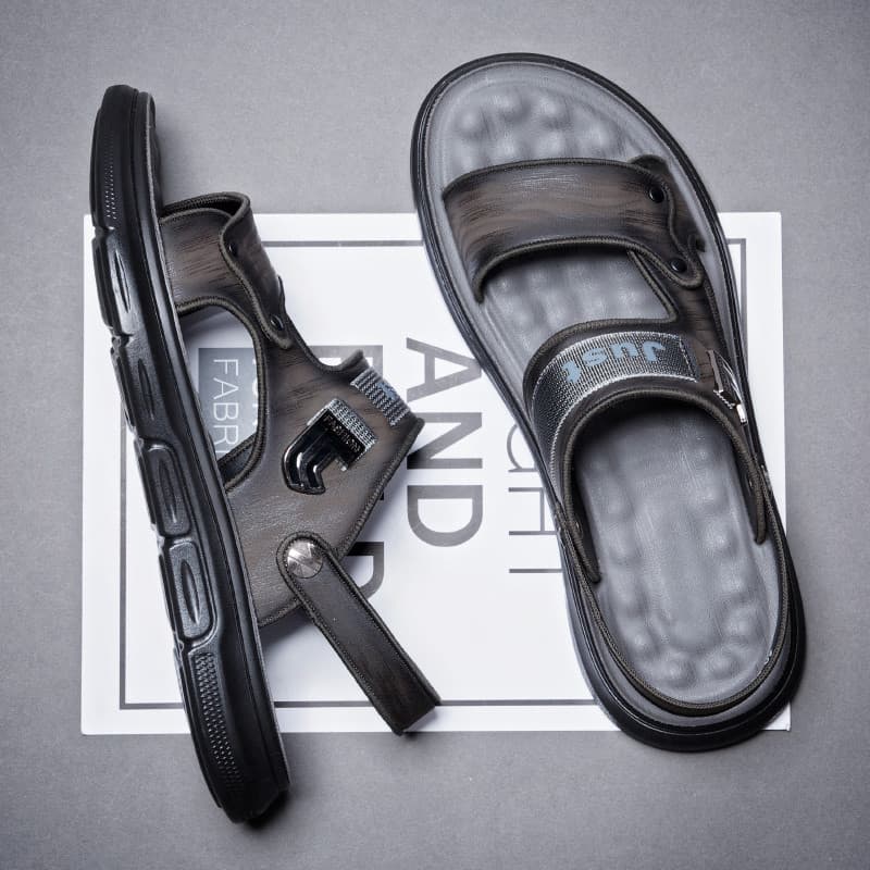 Sandálias masculinas 2026 verão novo estilo masculino Casual ao ar livre Wear Anti-deslizamento desodorante sandálias de