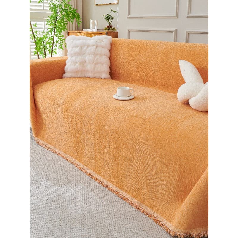 Moderno simples cor sólida Chenille sofá toalha sofá cobertor Anti-poeira capa de pano capa de toalha pano decorativo qu