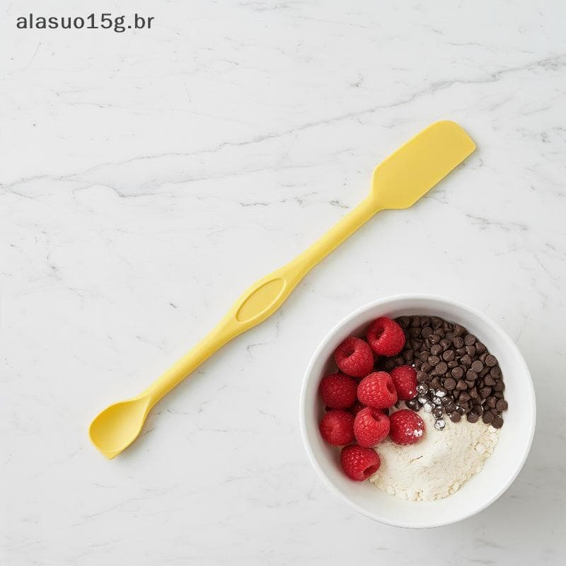 Colher De Raspagem De Extremidade Dupla De Silicone , Resistente À Temperatura , Máquina De Lavar Louça , Ferramenta De