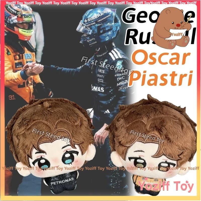 Brinquedo de Pelúcia de 10CM do Piloto de Corrida F1, Personagem de Desenho Animado George Russell Oscar Piastri Pe FOO1