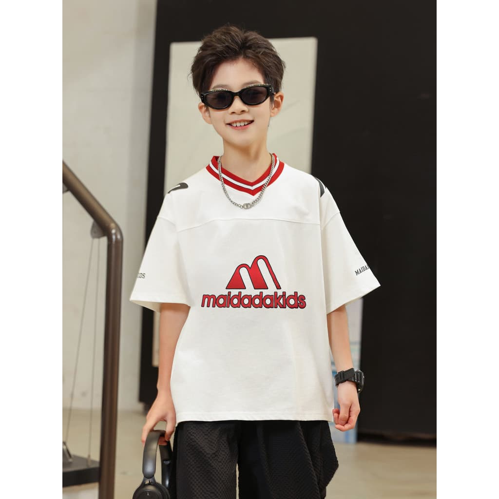 Solona legal camiseta de manga curta meninos 2026 novo estilo Street Wear roupas infantis meia manga topo roupas de verã