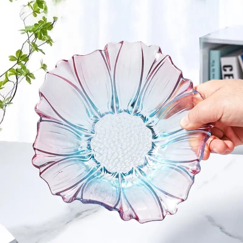 [Pacote de duas peças] Gradiente Jelly Color Dreamy Rosa Azul Super Fada Girassol Balde de Frutas Doméstico Balde de Fru