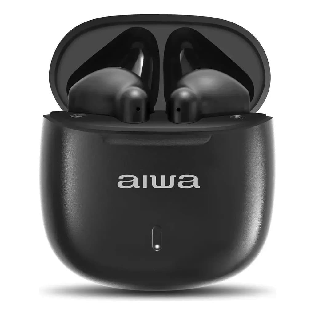 Fone De Ouvido Bluetooth AIWA AWS-EB-05-B Original Earbud Sem Fio Microfone Integrado Bateria Longa Celular PC