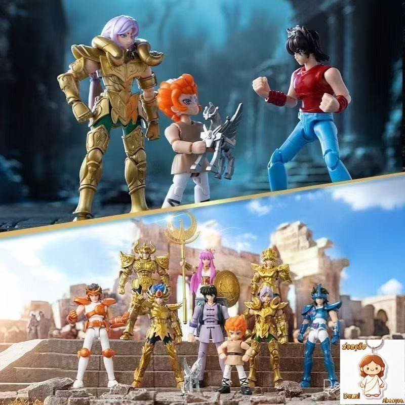 Blocos De Montar Cavaleiros Do Zodíacos Saint Seiya 12 cm Articulado Action Figure Para Coleção