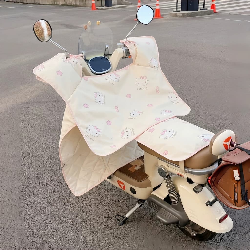 Gato bonito carro elétrico pára-brisa colcha verão protetor solar à prova dwaterproof água primavera estilo fino 2026 ad