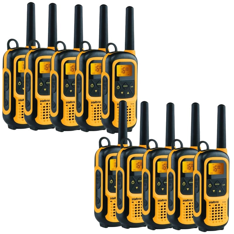 10x Rádio Comunicador PROVA D'água INTELBRAS RC4102 - Walkie Talkie HT