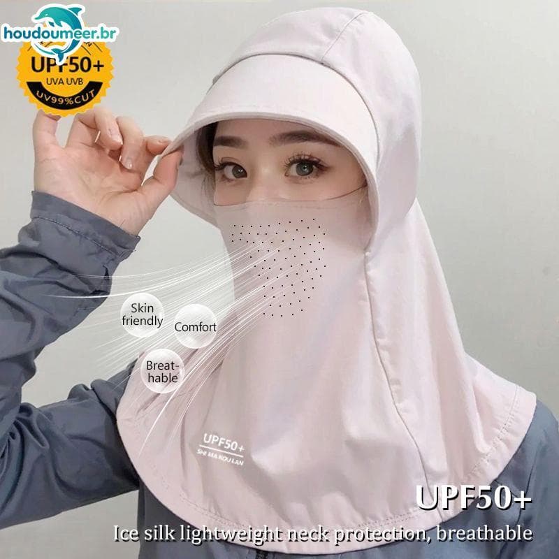 HOUDO Chapéu De Sol Feminino Com Proteção UV De Verão Pescoço E Capa Facial Para Ciclismo Ao Ar Livre