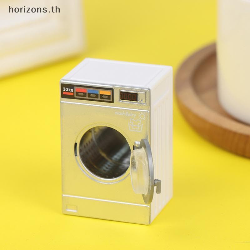 [B & H] 1 : 12 Casa De Bonecas Em Miniatura Máquina De Lavar Eletrodomésticos Modelo De Lavanderia Brinquedo De Decoraçã