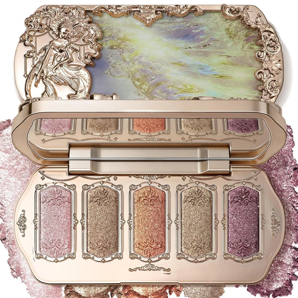Paleta de Sombras Metálicas Neutras com Brilho Noerrors, Acabamento Brilhante e Acetinado Multidimensional, Sombra em Cr
