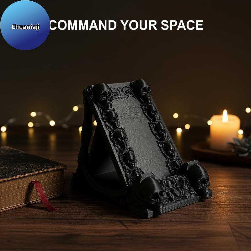 Chuaniaji Suporte De Telefone Com Caveira Gótica Personalizada , Decoração De Mesa Antiderrapante , Presente Exclusivo C