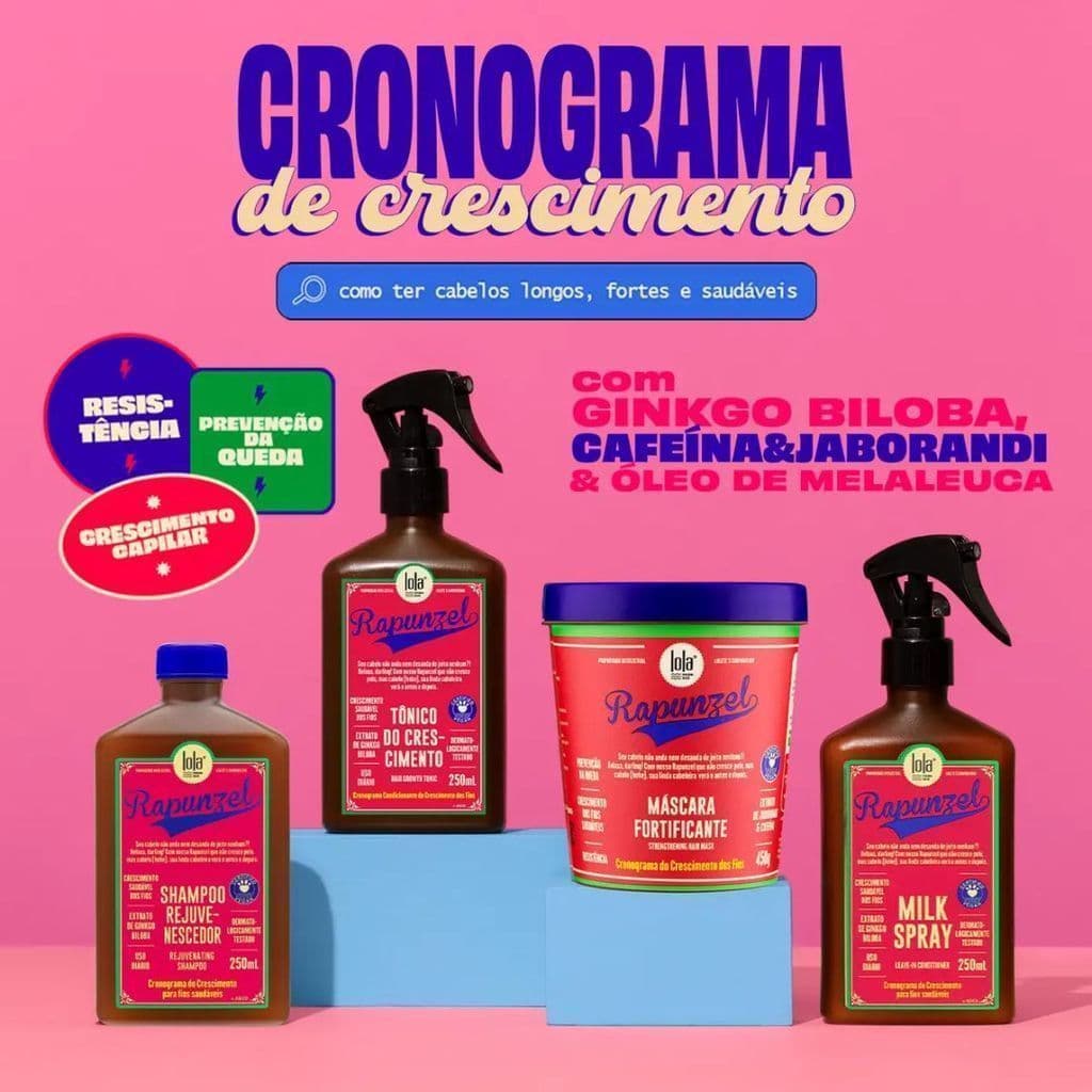 Tônico Rapunzel 250ml Crescimento e Fortalecimento dos Fios