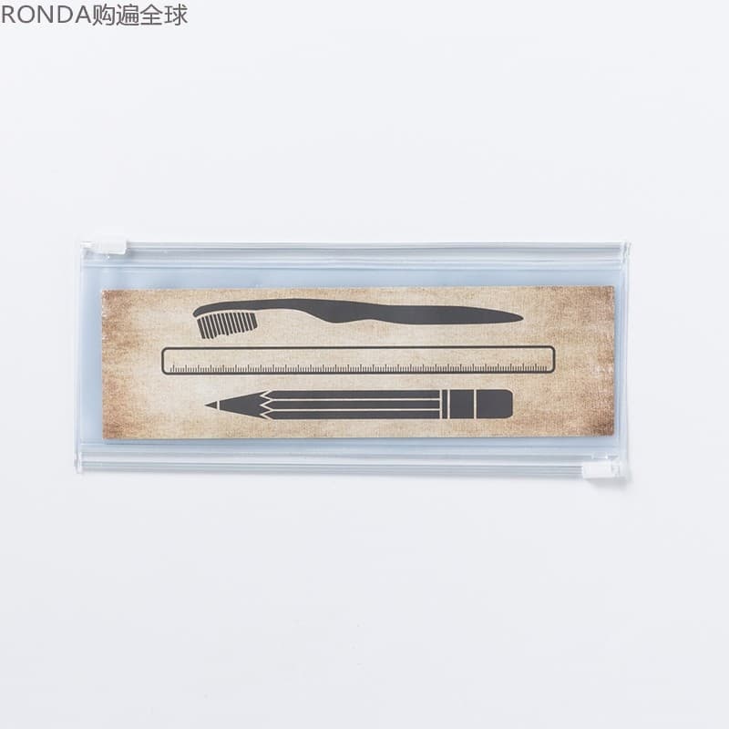 Coreia importada namoo essênciapvc 4 grade Multi-Purpose transparente viagem papelaria caneta pequeno objeto saco de arm