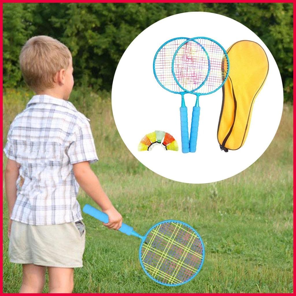 Conjunto De Raquete De Badminton Leve Portátil Raquetes Para Iniciantes Quintal Praia Esportes Recreação Familiar wonabr