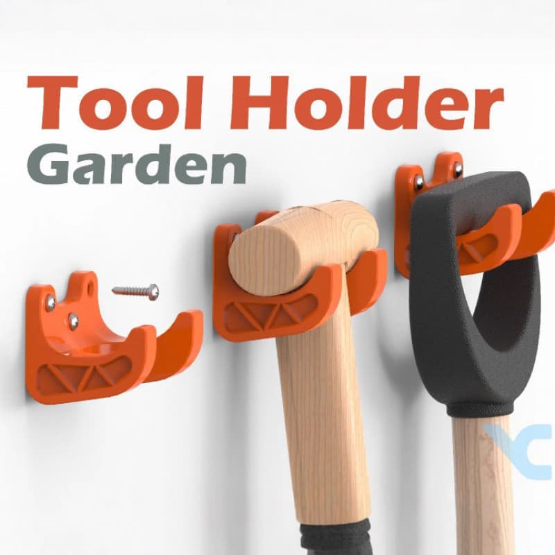 ((Pacote de 3) Cabide para ferramentas de jardinagem Suporte de armazenamento montado na parede de calibre 35 mm com par