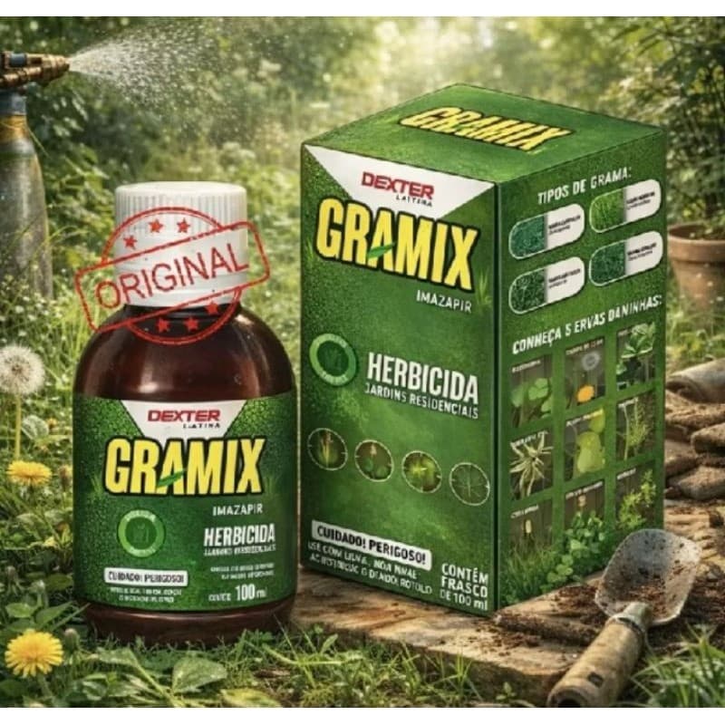 GRAMIX 100 ml original o Mato Sai a Grama Fica