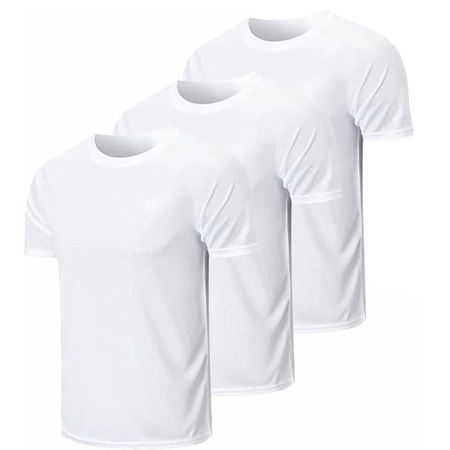 Kit 3 Camisetas Masculinas Básicas 100% Poliéster Para Silk Sublimação