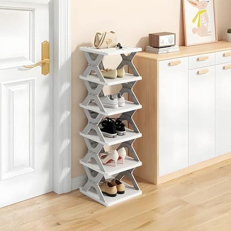 Sapateira Infantil De 6 Camadas , Dobrável Para Quartos Infantis , Organizador Vertical De Sapatos Entrada Da Porta Fren