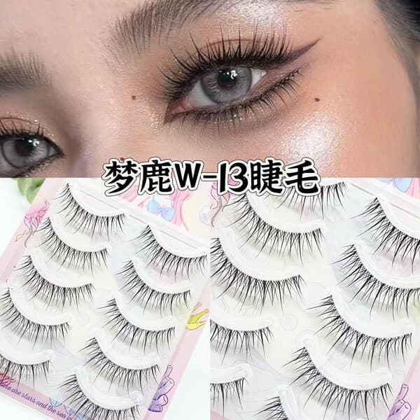 | cílios tufinho gatinho | cílios tufinho fox eyes 【cílios com cola e pinça】 ✧Dream Deer W-13 Cílios Postiços Inteiro Tr