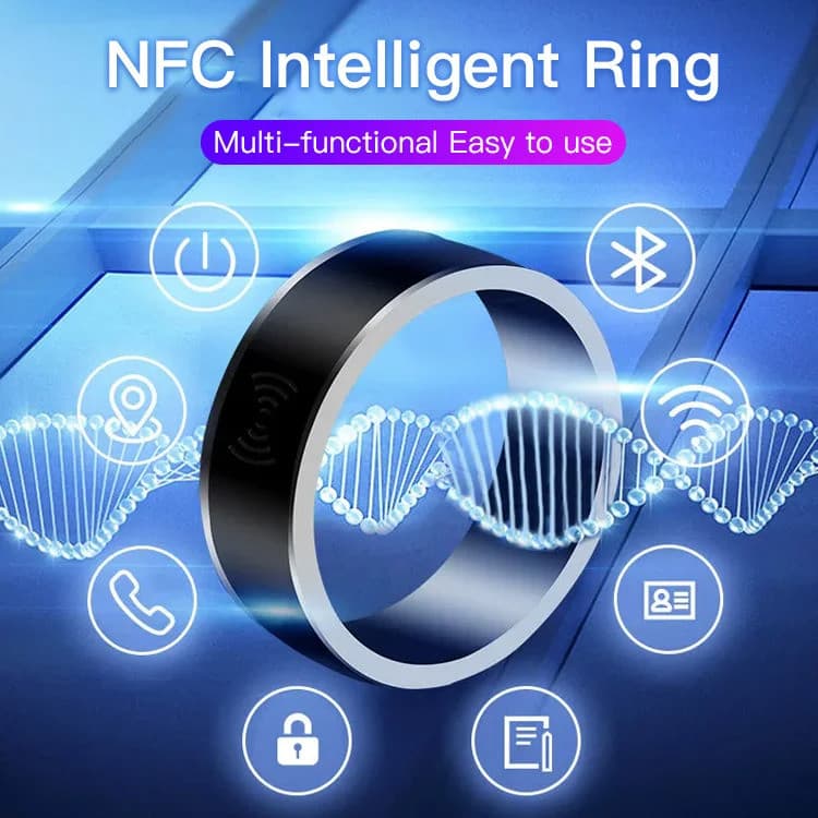 【Fácil De Usar】Tecnologia Inteligente Anel De Aço Inoxidável/Anel Inteligente/Anel Para Smartphones
