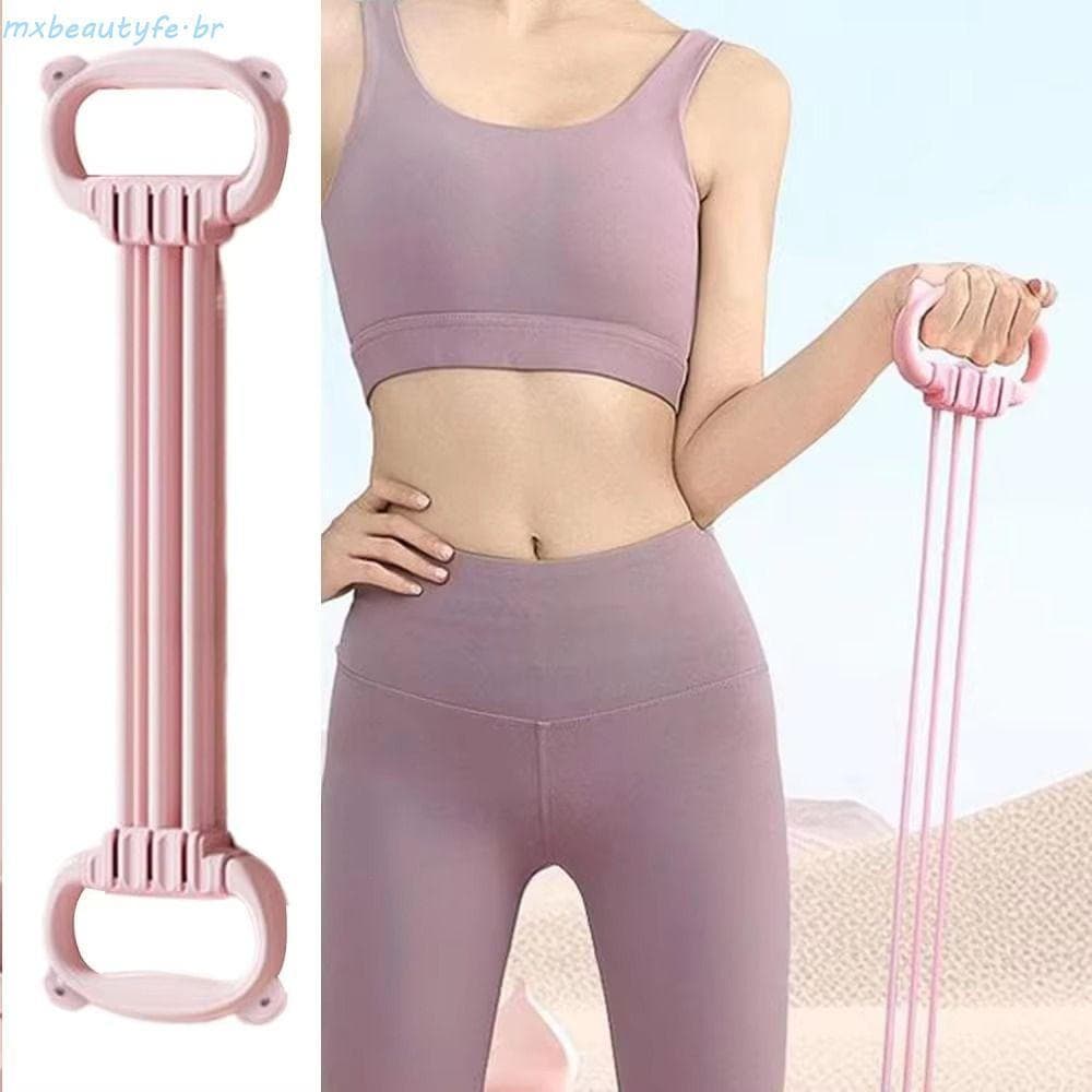MXBEAUTYFE Faixa Elástica Para Ioga , Expansor De Peito , Design Em Formato De 8 , Treinador De Tração , Alongamento Mus