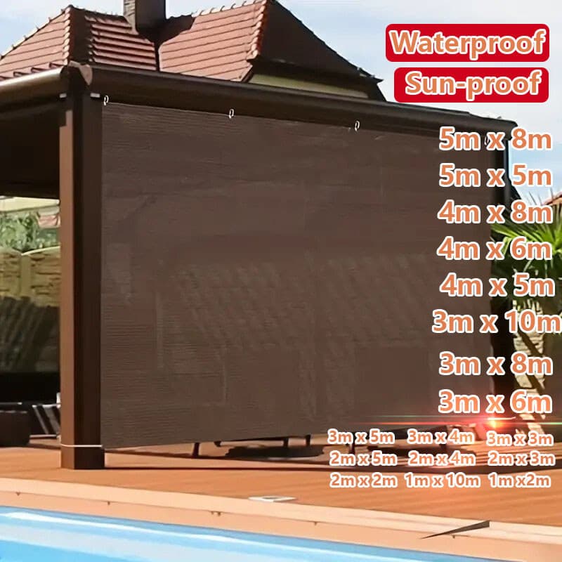 Tela de Sombreamento 98% Premium | Sombrite Reforçado para Garagem e Pergolado | Toldo Proteção UV + Acessórios