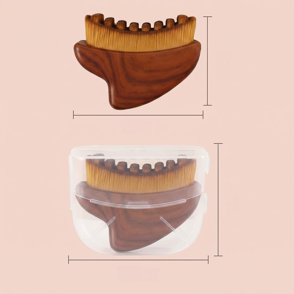 Crescent escova de contorno linfático escova de limpeza Facial olho pescoço massagem cuidados escova