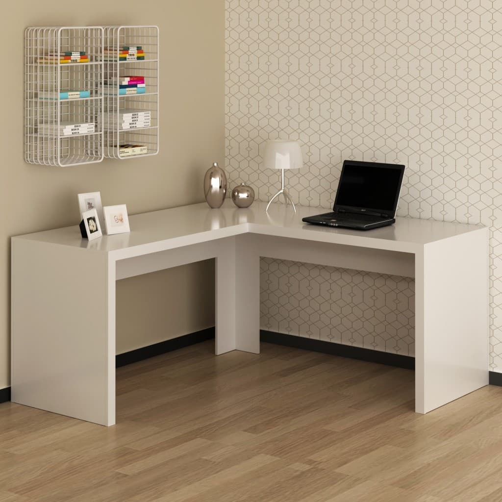 Mesa de Canto para Escritório Branca Office Angular ME4116