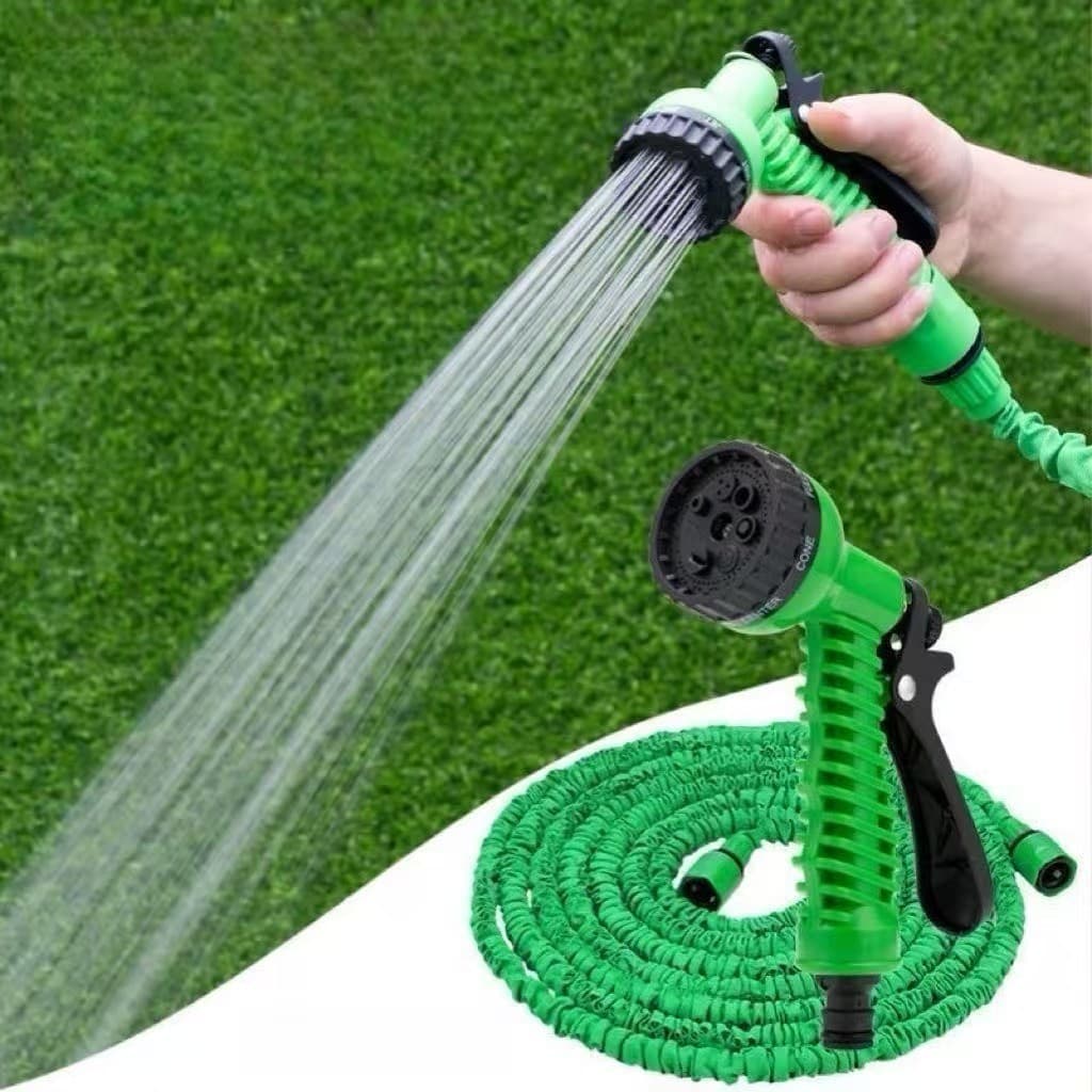 Mangueira Expansível 15m ou 30m com Pistola 7 Jatos Flexível Retrátil Jardim