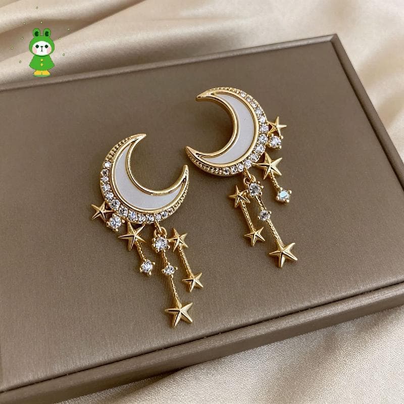 Um Par De Brincos De Estrela E Lua , Criativos De Meteoros , Ramadã