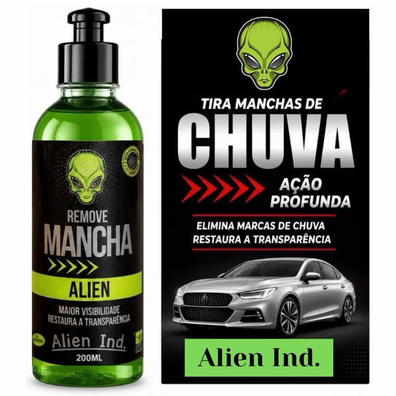 Limpa Vidros Remove MANCHAS DE CHUVA Pára-brisa Alien Ind.