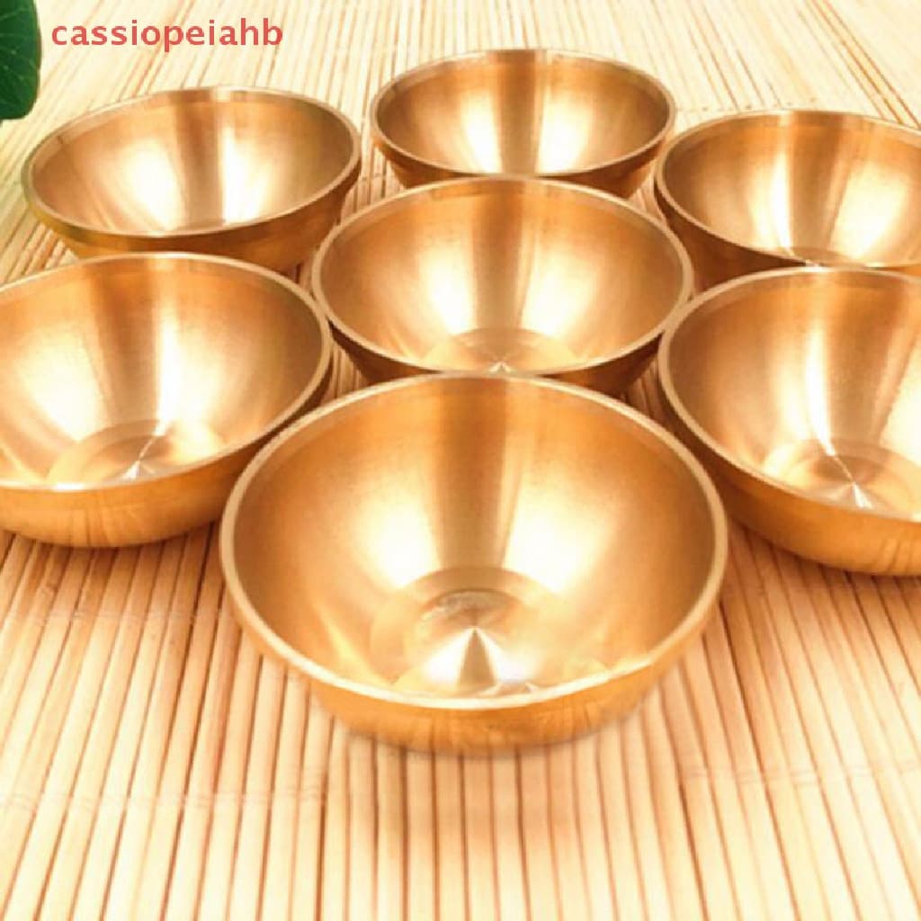 Suprimentos de Meditação Budista em Cobre para Budistas Tibetanos - Mini Tigela de Latão