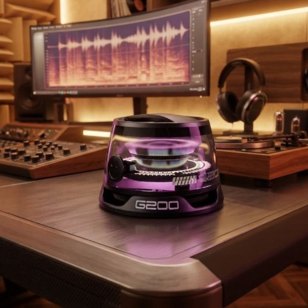 Mini Caixa de Som Bluetooth Magnética LED RGB Portátil com Som Potente Resistente à Água ATLAS