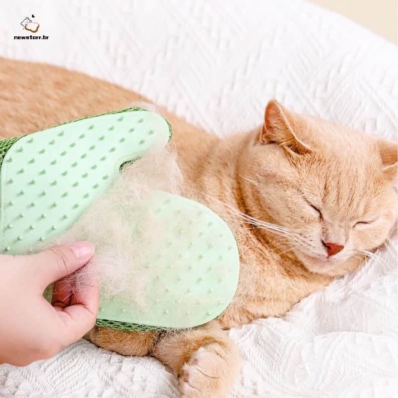 Luva Para Cuidar De Pêlos De Animais De Estimação-Pente Cães Com Escova Dupla Face Gatos