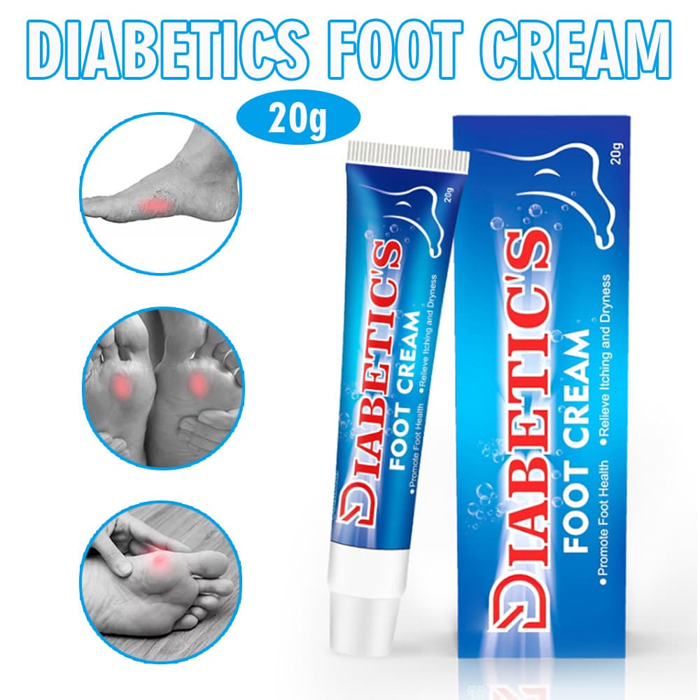 SV4G 20g Creme para os Pés de Diabéticos, Creme para Cuidados com os Pés, Alivia a Pele Seca, Rachada e Coceira nos Pés