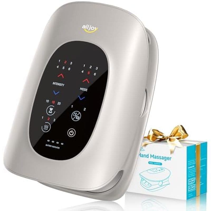 Massageador De Mãos ALLJOY Com Calor E Compressão , Alongamento De Juntas Massagem Nas , 6 Modos Intensidades , 3 Para A