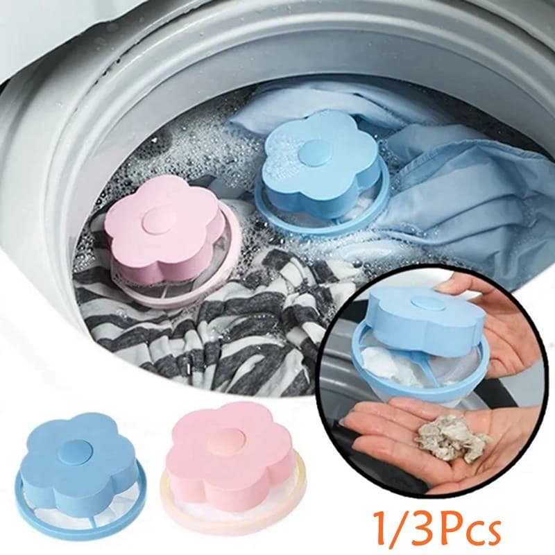 1/3 Pçs Saco De Bolas De Limpeza Discos Lavanderia Coletor De Fibra Suja Filtro Malha Bolsa Máquina De Lavar Roupas Cabe