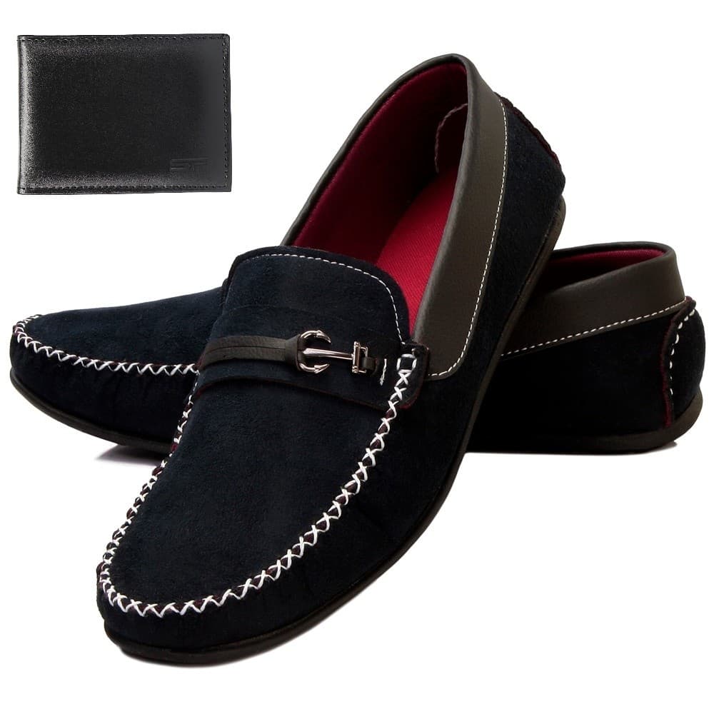 Sapato Masculino Mocassim Casual Dockside+ Carteira Masculina Slim Promoção