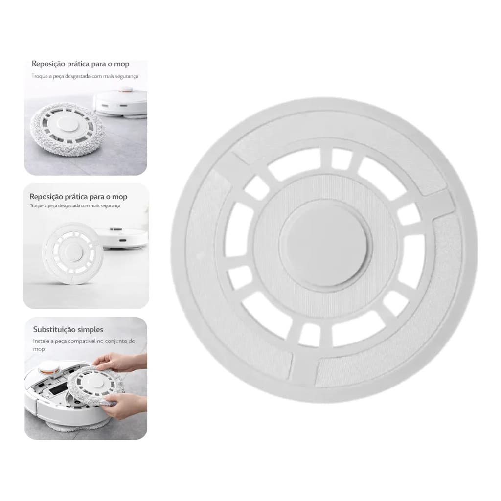 Base Suporte Pano Mop Xiaomi S40 Pro 5 Pro H50 Branco
