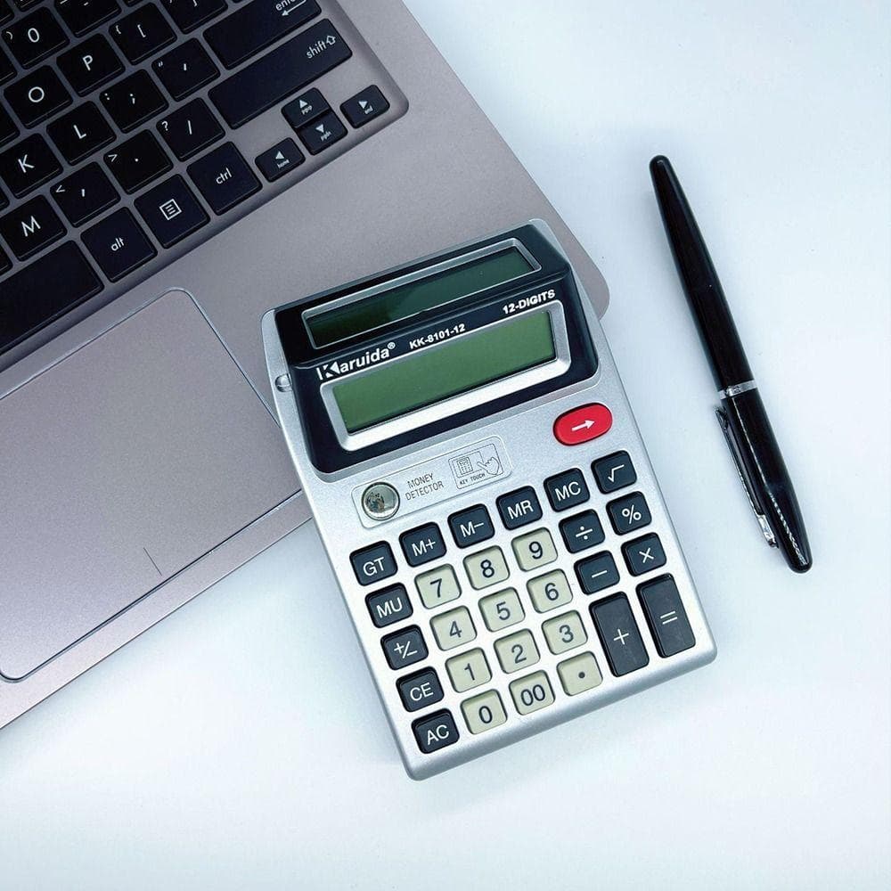 Calculadora De Contador Financeiro MSEADA , De 12 Dígitos Alimentada Por Bateria De Tela Dupla