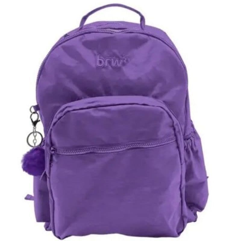 Mochila Costas Escolar G Lisa Crinkle Roxa Menina BRW | Volta ás Aulas