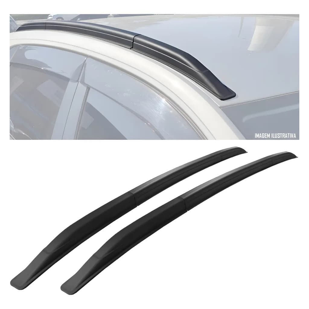 Longarina de Teto Decorativo Universal Slim TG Poli 1,60 metros - Preto