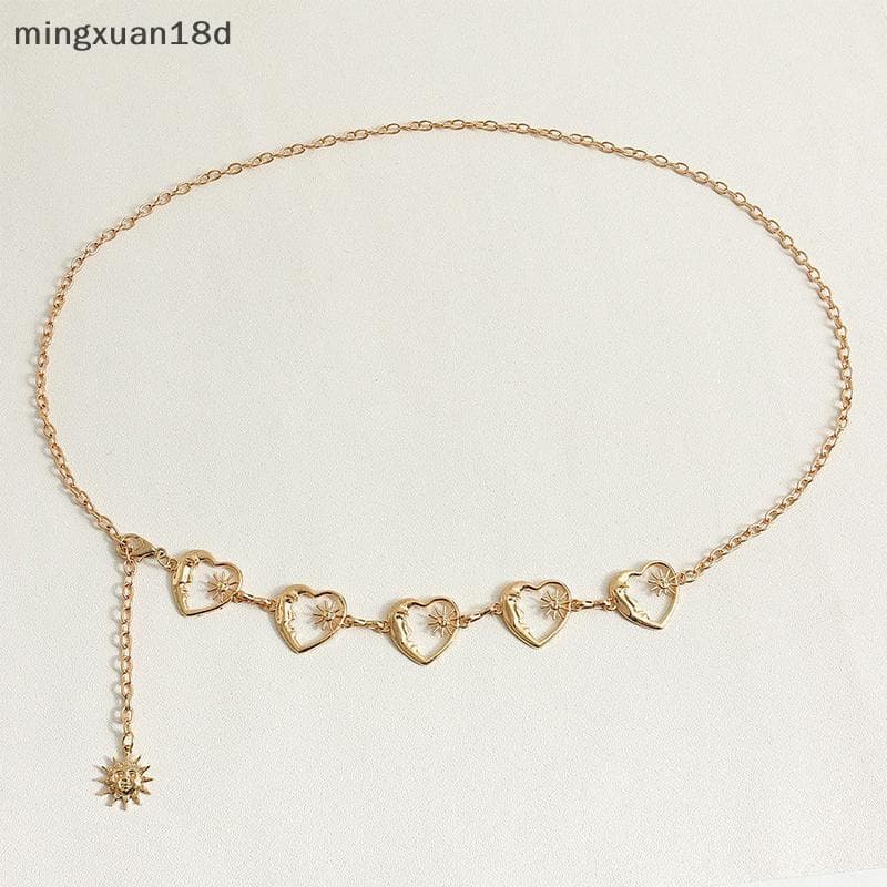 ming Cinto De Corrente De Metal Vintage Punk Gótico Lua Para Mulheres , Com Pingente Harajuku De Cintura Alta [COD]