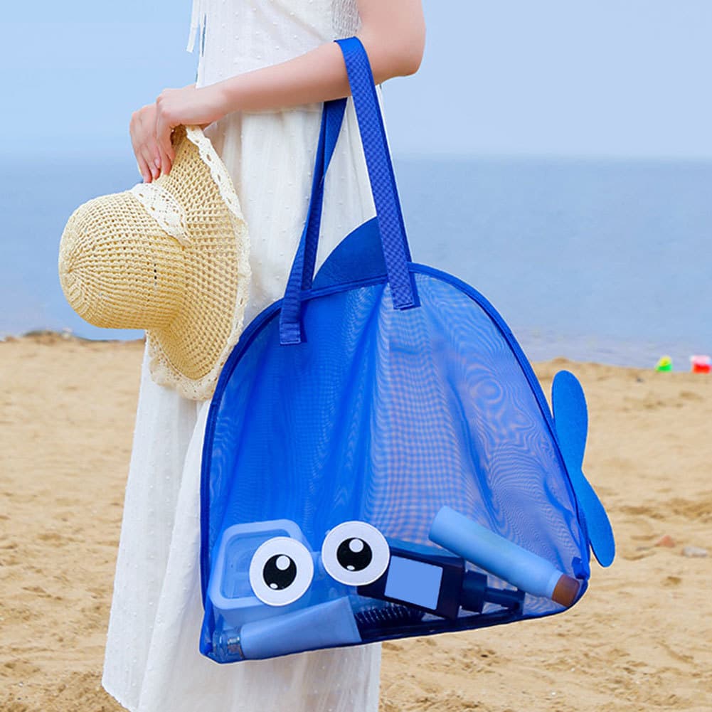 Bolsa De Praia De Malha De Brinquedo Para Crianças Personalizadas Em Forma De Peixe Sacos Resistente Verão Saco De Viage
