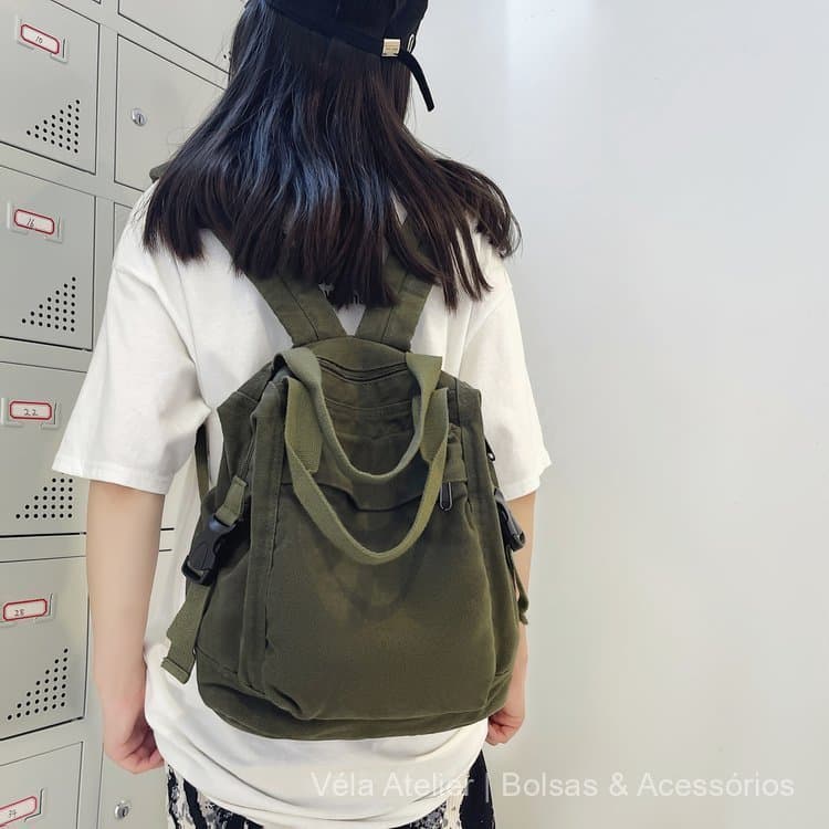 Mochila Feminina para Notebook de Jeans para Faculdade Trabalho e Viagem