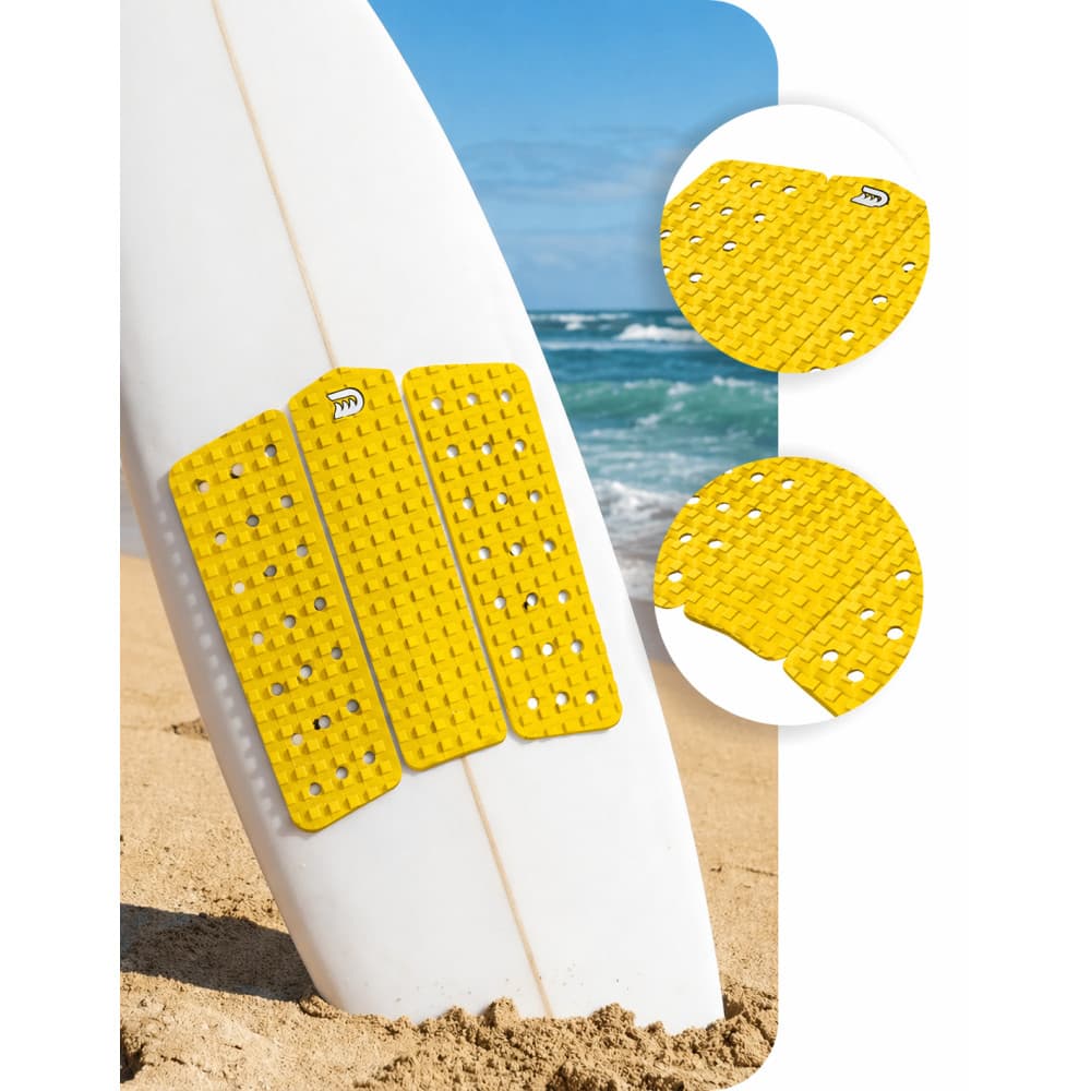 Deck Surf Antiderrapante Frontal Fresado Prancha Surf Funboard Longboard Shortboard Wet Dreams Amarelo