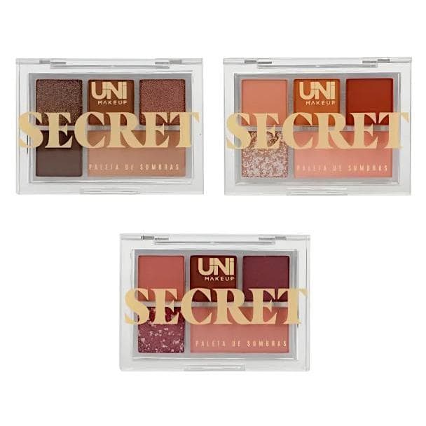 Paleta Sombras Pigmentadas Secret 05 Cores Vivas Uni Makeup
